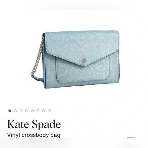 kate spade Bags Kate Spade Nwt Frosty Sky Blue Glittertinsel